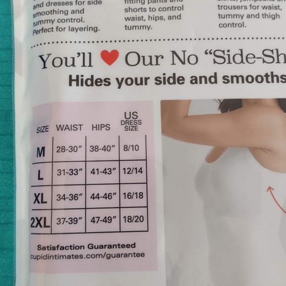 Cupid Women's Firm Control Underarm Smoothing Shaping Camisole Shapewear - Picture 6 of 10